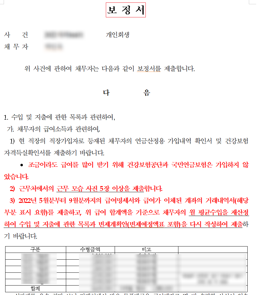 양육비, 생계비로 인정받고 4천만원 빚 탕감