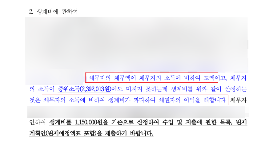 장애가 있던 의뢰인, "더 갚아라" 요구에도 회생 인가결정 받다.